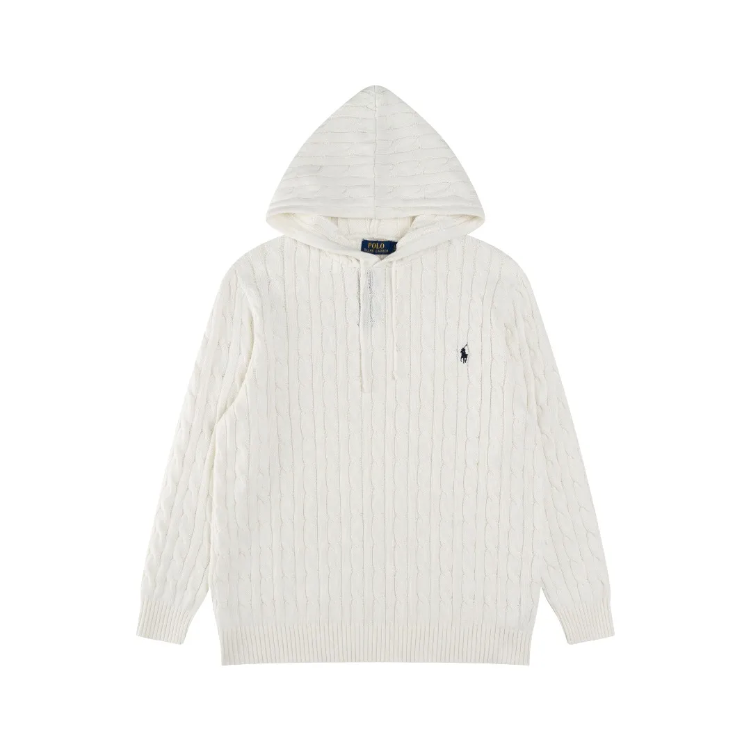 P236 #R84 RALPH LAUREN Six-color classic hooded twist pullover sweater with high-density LOGO embroidery on the chest and original custom-made tag accessories. Made of pure cotton yarn, pure cotton is skin-friendly and comfortable, small label war horse embroidered twist hooded sweater 🐎 high quality, follow the blogger to learn how to wear it! Let’s buy a Ralph Lauren cable sweater. It’s a super hard-to-find series after it became popular. It’s hard to find one on the official website. It’s simple and practical to wear, with a lazy and loose feel. The thickened fabric has more texture, feels soft and delicate, and has a loose fit. Whether worn alone or layered, you can wear different styles of fashion with just one piece!   Size: S M L